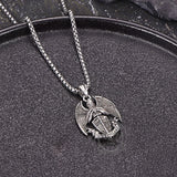 St. Michael Cross Shield Stainless Steel Pendant