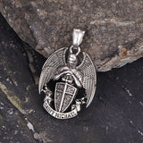 St. Michael Cross Shield Stainless Steel Pendant