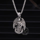 St. Michael Cross Shield Stainless Steel Pendant