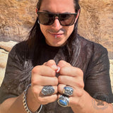 St Christopher Protect Us Stainless Steel Ring