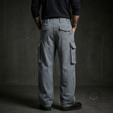 American Retro Striped Embroidered Baggy Jeans | Gthic.com