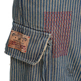 Pantaloni punk da uomo in cotone con stampa teschio patch