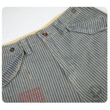 Pantaloni punk da uomo in cotone con stampa teschio patch