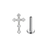 Star Dagger Zircon Inlaid Titanium Alloy Ear Piercing