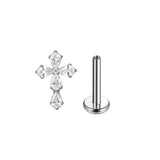 Star Dagger Zircon Inlaid Titanium Alloy Ear Piercing