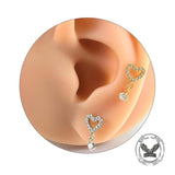Star Dagger Zircon Inlaid Titanium Alloy Ear Piercing 02 | Gthic.com