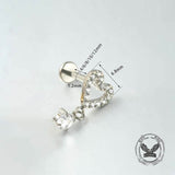 Star Dagger Zircon Inlaid Titanium Alloy Ear Piercing