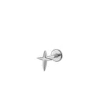 Star Dagger Zircon Inlaid Titanium Alloy Ear Piercing 03 | Gthic.com