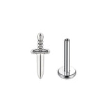 Star Dagger Zircon Inlaid Titanium Alloy Ear Piercing