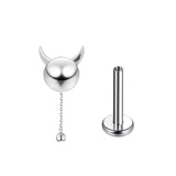 Star Dagger Zircon Inlaid Titanium Alloy Ear Piercing