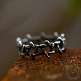 Star Of David Stainless Steel Band Ring | Gthic.com