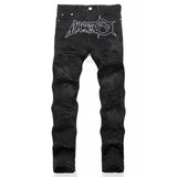Star Patch Ripped Cotton Pants | Gthic.com