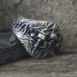 Stitched Skull Sterling Silver Gothic Ring | Gthic.com