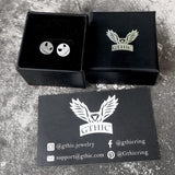 Gotische Skull Hand Bone Sterling Silver Stud Oorbellen