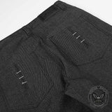 Pantaloni punk da uomo in cotone con stampa teschio patch
