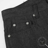 Pantaloni punk da uomo in cotone con stampa teschio patch