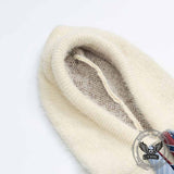 Street Lettered Faux Mink Knit Hooded Sweater