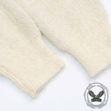 Street Lettered Faux Mink Knit Hooded Sweater