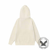 Street Lettered Faux Mink Knit Hooded Sweater