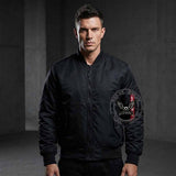 Street Solid Color Loose-Fit Bomber Jacket | Gthic.com