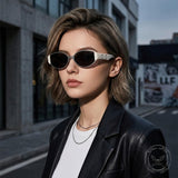 Street Stylish UV-Proof Oval-Frame PC Sunglasses | Gthic.com