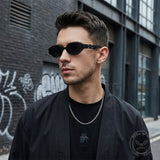 Street Stylish UV-Proof Oval-Frame PC Sunglasses | Gthic.com