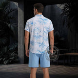 Stylish Botanical Casual Vacation Shirt and Shorts Set | Gthic.com