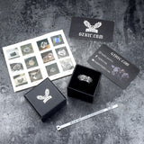 Stylish Evil Eye Stainless Steel Spinner Ring