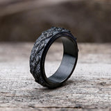 Stylish Evil Eye Stainless Steel Spinner Ring | Gthic.com