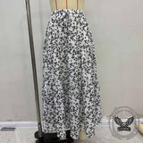 Stylish Floral Three-Tiered Patchwork A-Line Maxi Skirt