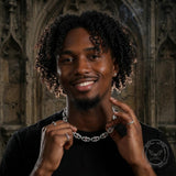 Stylish Hip-Hop Horseshoe Flower Copper Clavicle Necklace | Gthic.com
