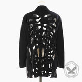 Stylish Hollow Frayed-Edge Design Suit Coat | Gthic.com