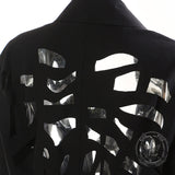 Stylish Hollow Frayed-Edge Design Suit Coat