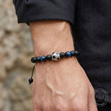Stylish Natural Stone Beaded Soccer Bracelet | Gthic.com