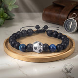 Weisheits-Totenkopf-Armband aus Edelstahl