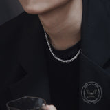 Stylish Peace Pattern Sterling Silver Necklace | Gthic.com