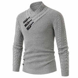 Stylish Slim Half-Turtleneck Pullover Knitted Sweater | Gthic.com