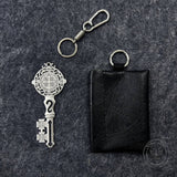 Stylish St. Benedict Key Black PU Leather Wallet | Gthic.com