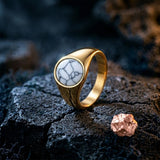 Stylish Turquoise Stainless Steel Simple Ring