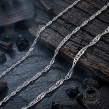 Stylish Water-Wave Stainless Steel Chain Necklace | Gthic.com