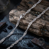 Stylish Water-Wave Stainless Steel Chain Necklace