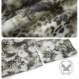 Stylish White Leopard Print Wide-Leg Baggy Jeans