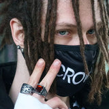 Sunflower Skull Sterling Silver Stud Earrings