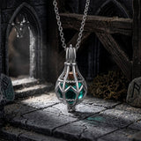 Teardrop Cage Cremation Urn Stainless Steel Necklace | Gthic.com