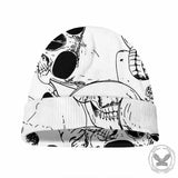 Terrible White Skull Print Warm Knitted Beanies Hat 03 | Gthic.com