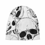 Terrible White Skull Print Warm Knitted Beanies Hat
