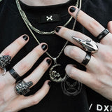 The Skull of Waning Moon Stainless Steel Necklace