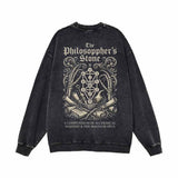 The Philosopher's Stone Alchemy Vintage Washed Sweatshirt | Gthic.com