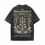 The Philosopher's Stone Alchemy Vintage Washed T-shirt | Gthic.com