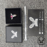 The Sword Of Angles Heart Gem Sterling Silver Ring | Gthic.com